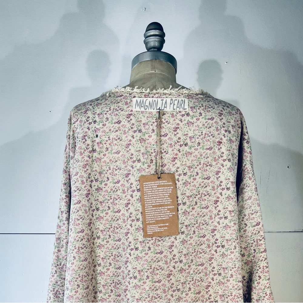 Magnolia Pearl Rainbow Vision Cotton Double Sided Coat / Kimono one Size NWT - Picture 8 of 12